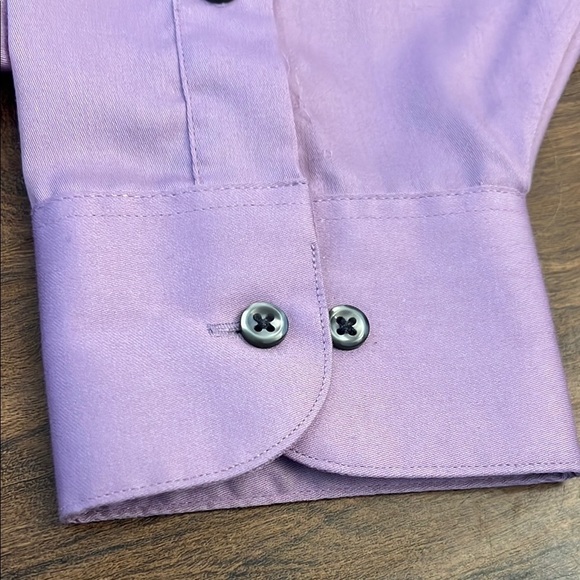 Men’s Geoffrey Beene Purple Wrinkle Free Dress Shirt Long Sleeves Sz XL 17 32/33 - Picture 4 of 7